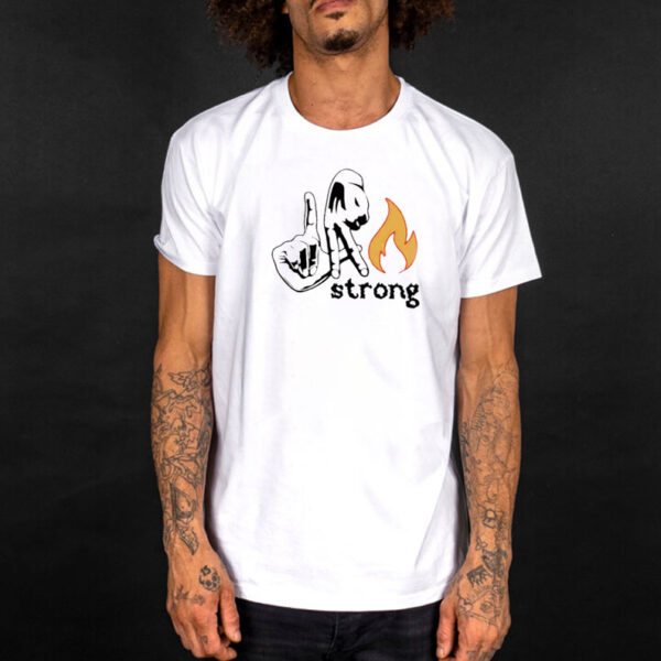 LA Strong Los Angeles Support hand shirt