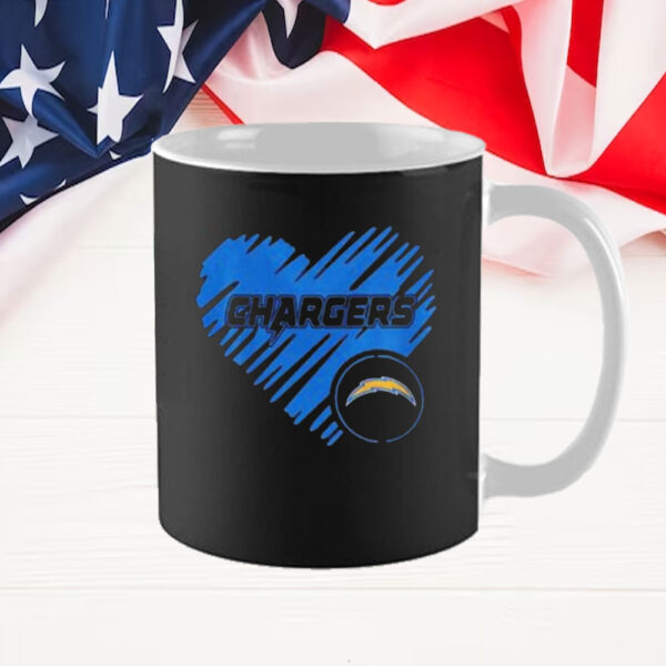 Los Angeles Chargers LA Strong Heart Mug