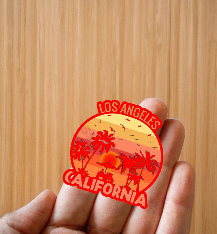 Los Angeles California Strong Sticker ,Car Magnets