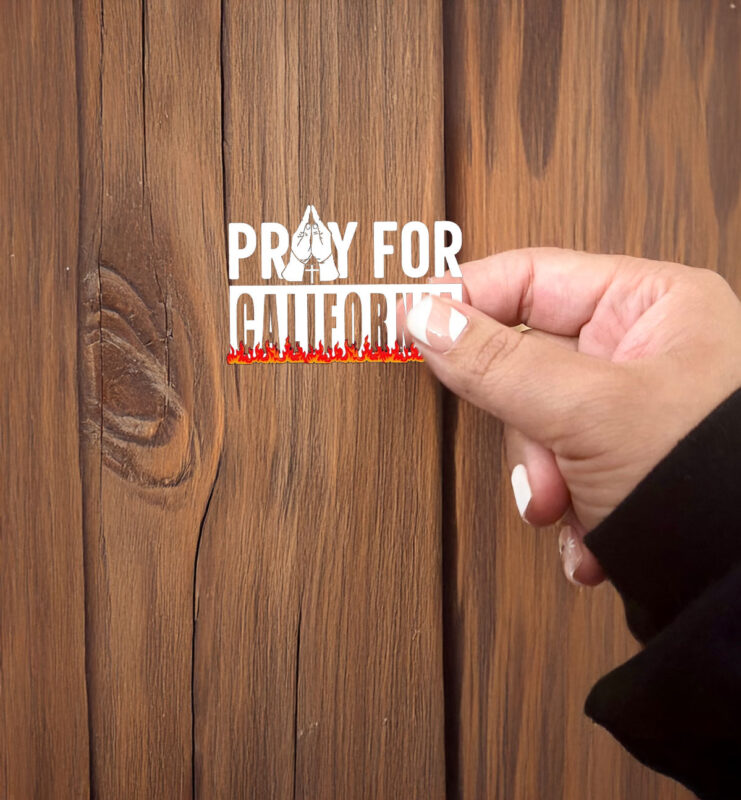 Pray For California Sticker ,Car Magnet