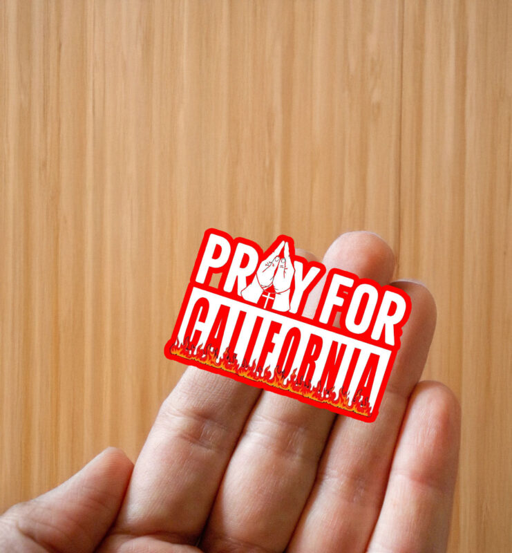 Pray For California Sticker ,Car Magnet