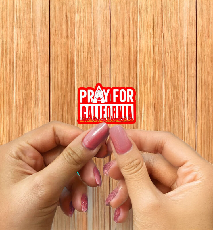 Pray For California Sticker ,Car Magnet
