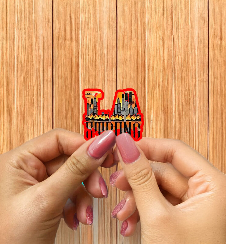 Support LA Firefighters Sticker ,Car Magnet LA Strong